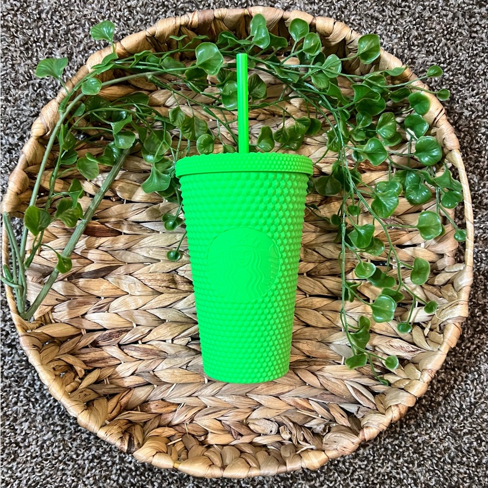Starbucks Bright Green Studded Tumbler 💚